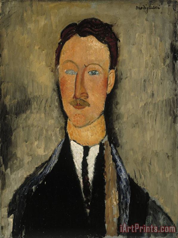 Portrait of The Artist Leopold Survage painting - Amedeo Modigliani Portrait of The Artist Leopold Survage Art Print