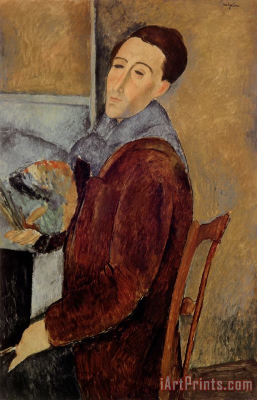 Self Portrait painting - Amedeo Modigliani Self Portrait Art Print