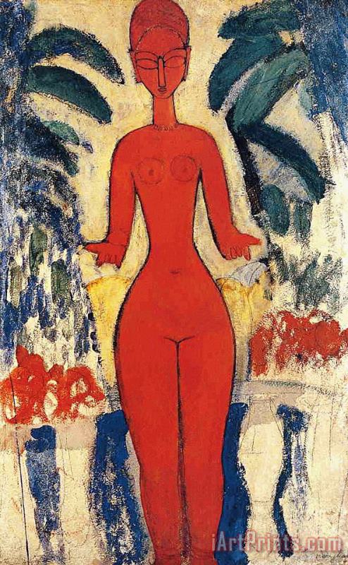 Amedeo Modigliani Standing Nude Art Painting