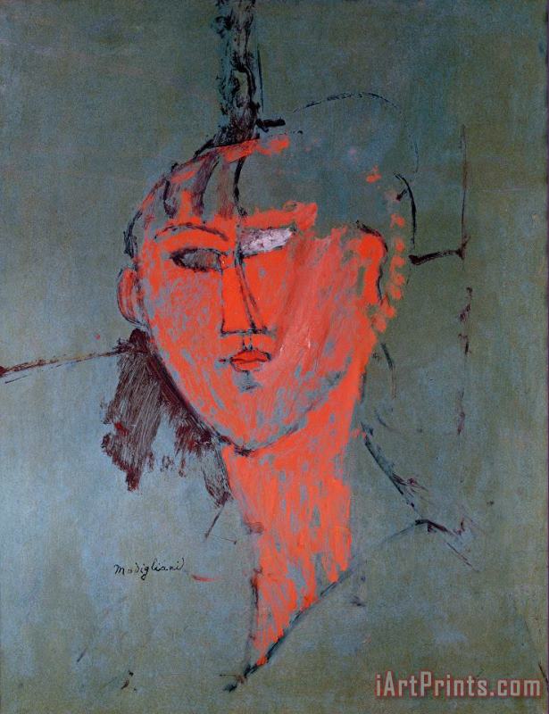 Amedeo Modigliani The Red Head Art Painting