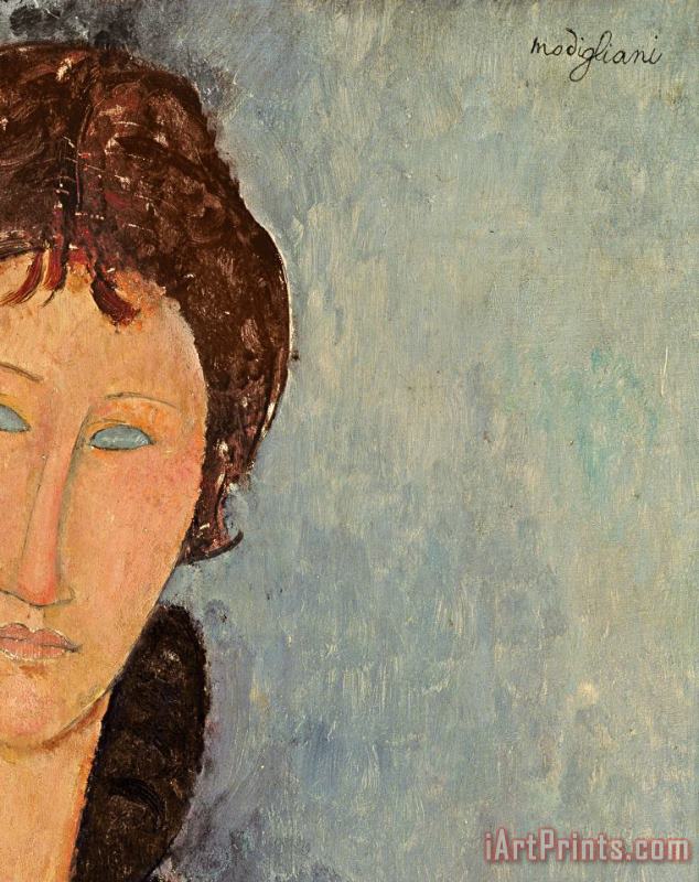 Woman With Blue Eyes painting - Amedeo Modigliani Woman With Blue Eyes Art Print