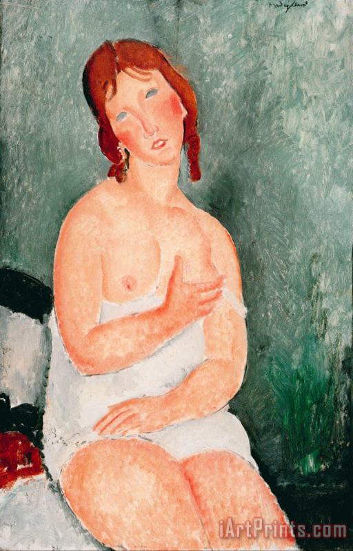 Amedeo Modigliani Young Woman in a Shirt, 1918 Art Painting