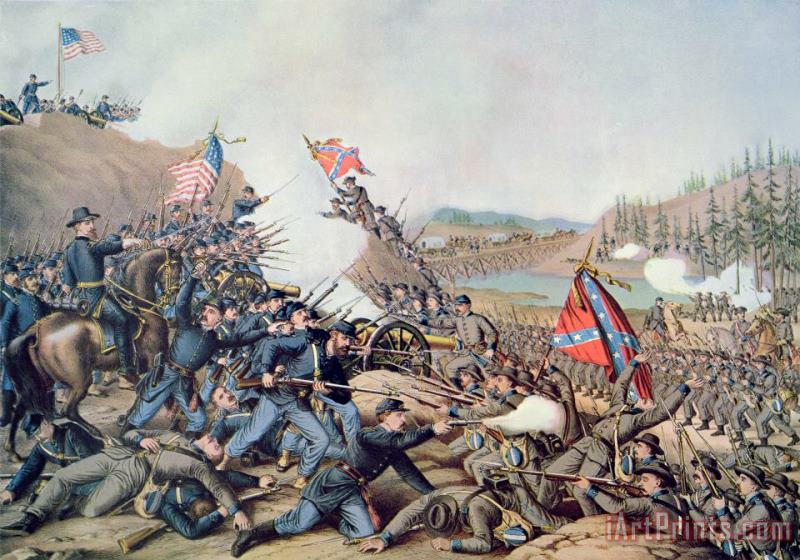 American School Battle of Franklin November 30th 1864 Art Print