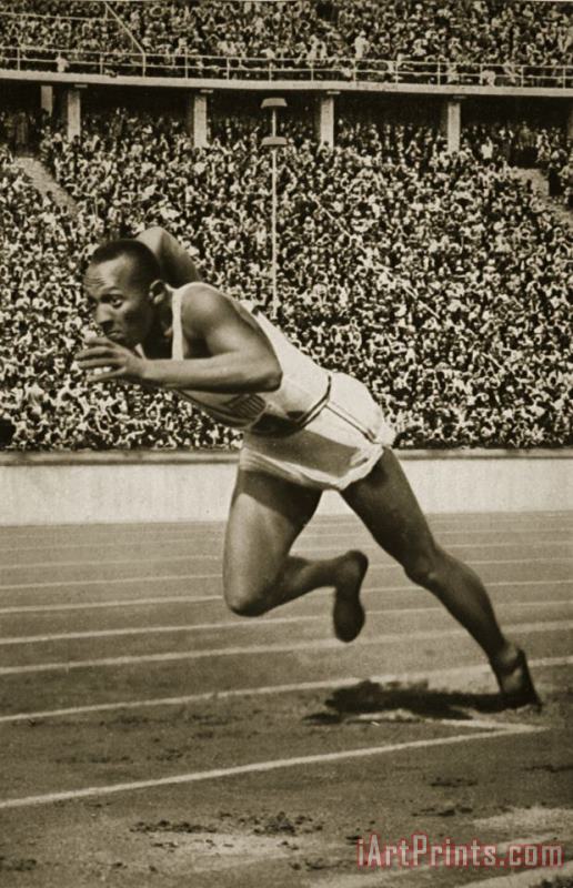 Jesse Owens painting - American School Jesse Owens Art Print