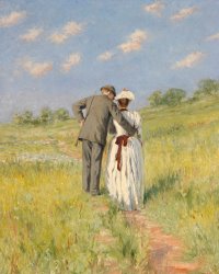 American School Portrait of Captain William Holmes and Mary Shafter McKitterick painting