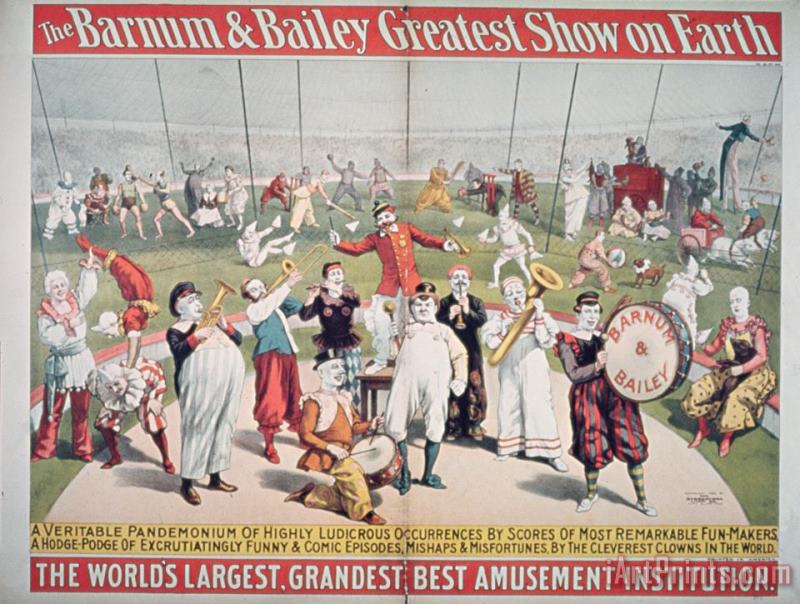 American School Poster advertising the Barnum and Bailey Greatest Show on Earth Art Print