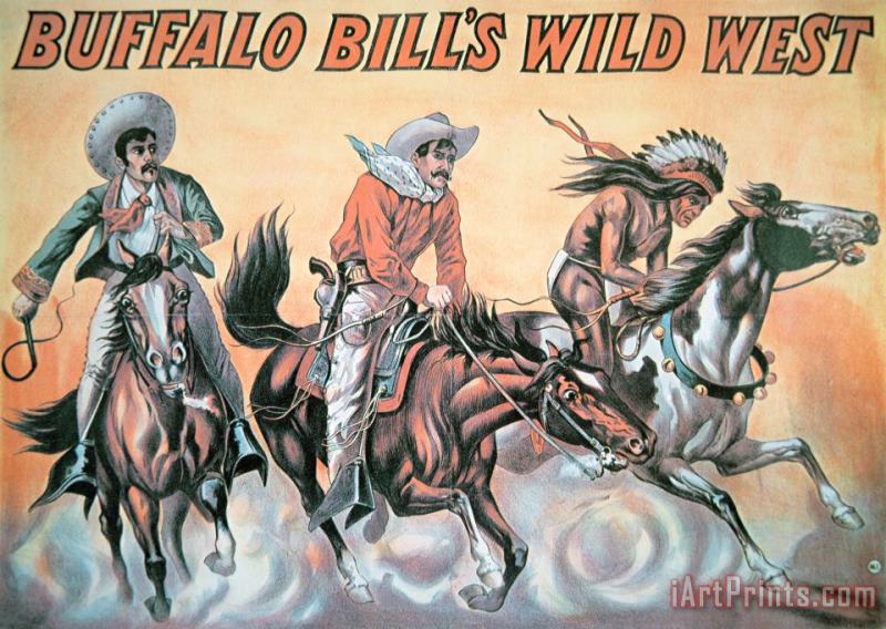American School Poster for Buffalo Bill's Wild West Show Art Painting