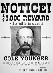 American School Reward poster for Thomas Cole Younger