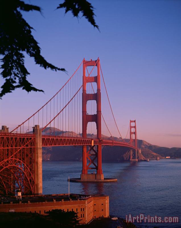 American School View of the Golden Gate Bridge Art Painting