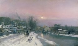 Anders Anderson Lundby A Canal Scene in Winter