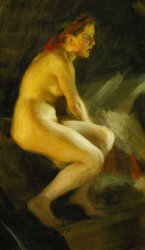 Anders Leonard Zorn On The Bed Pa Sangkanten