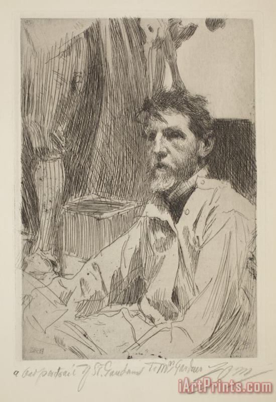 Augustus Saint Gaudens I painting - Anders Zorn Augustus Saint Gaudens I Art Print