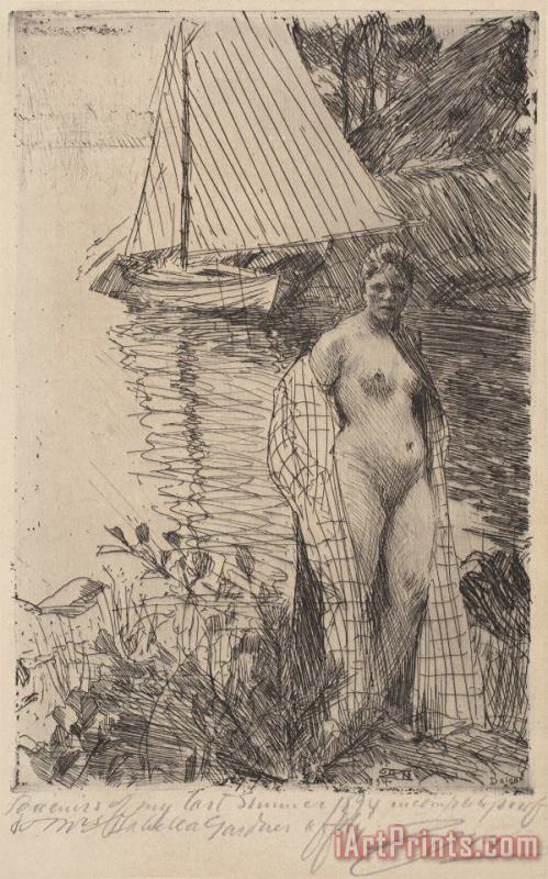 Anders Zorn My Model And My Boat Art Painting