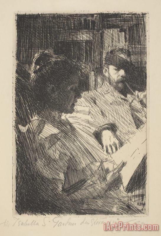 Reading painting - Anders Zorn Reading Art Print