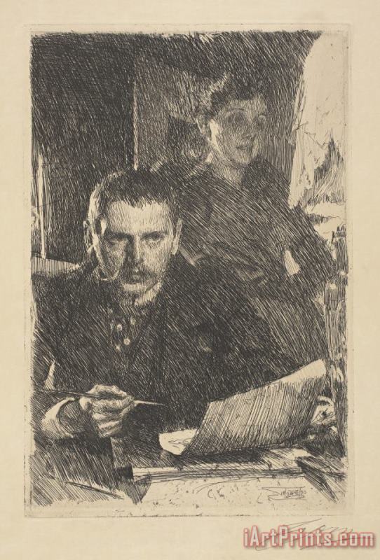 Zorn And His Wife painting - Anders Zorn Zorn And His Wife Art Print