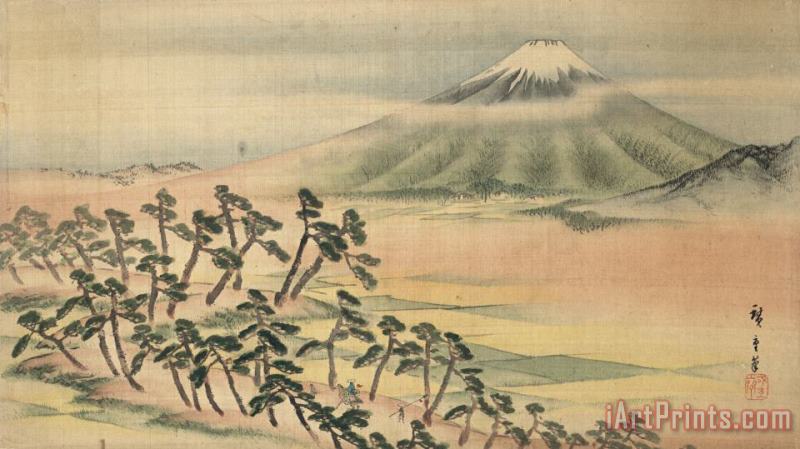 Fukeiga painting - Ando Hiroshige Fukeiga Art Print