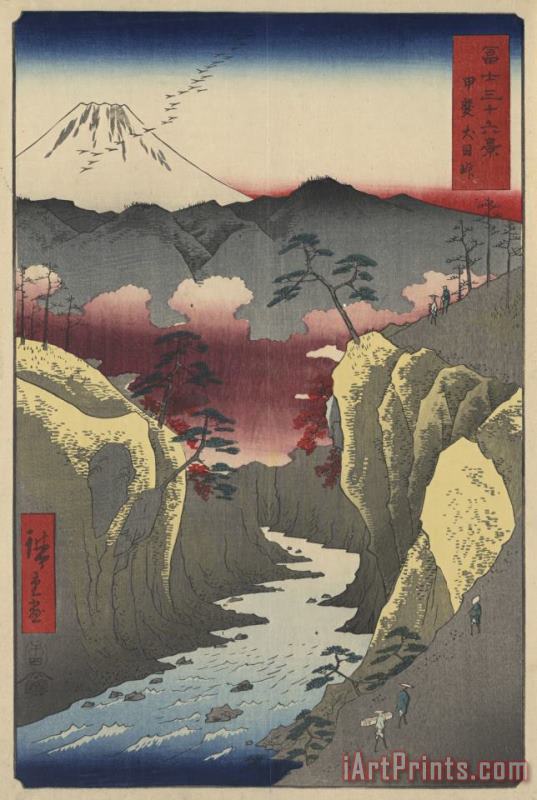 Ando Hiroshige Inume Pass in Kai Province Art Painting