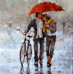 Andre Kohn Amoureux Series painting