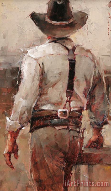 Branding Day painting - Andre Kohn Branding Day Art Print