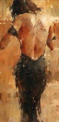 Andre Kohn Cocktail Dress (series #33) painting
