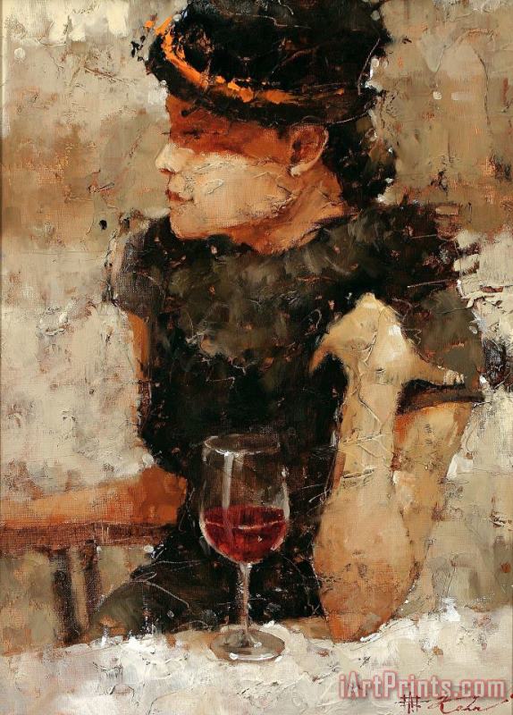 He Is Fashionably Late painting - Andre Kohn He Is Fashionably Late Art Print