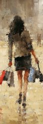 Andre Kohn Holiday Shopping painting