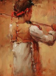 Andre Kohn Little Fiddler painting