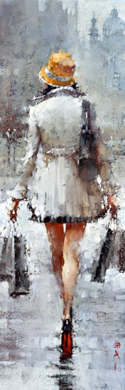 On The Theme of Yellow painting - Andre Kohn On The Theme of Yellow Art Print