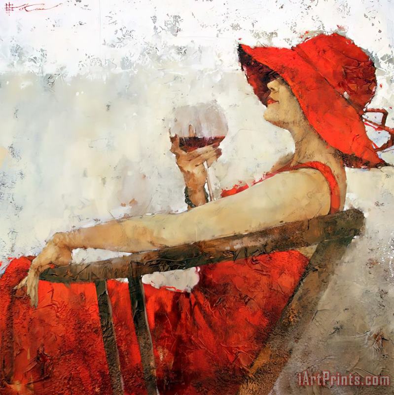 Rhapsody on The Theme of Chateau Marguax, 2019 painting - Andre Kohn Rhapsody on The Theme of Chateau Marguax, 2019 Art Print