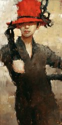 Andre Kohn Rouge Et Noir painting