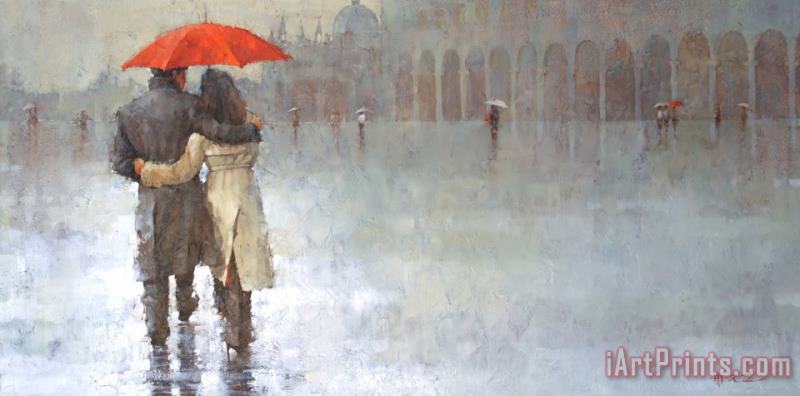 Saint Marks Square in October painting - Andre Kohn Saint Marks Square in October Art Print