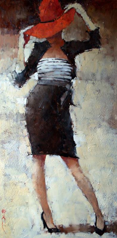 With a Character painting - Andre Kohn With a Character Art Print