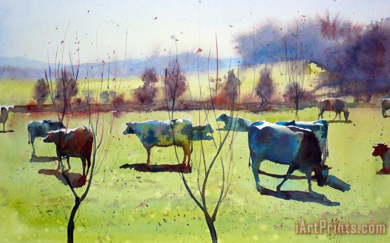 Andre Mehu The herd of Troverne Art Painting