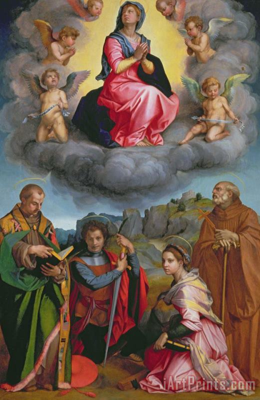 Andrea del Sarto Madonna In Glory With Four Saints Art Painting