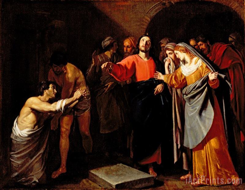 The Raising of Lazarus painting - Andrea Vacco The Raising of Lazarus Art Print
