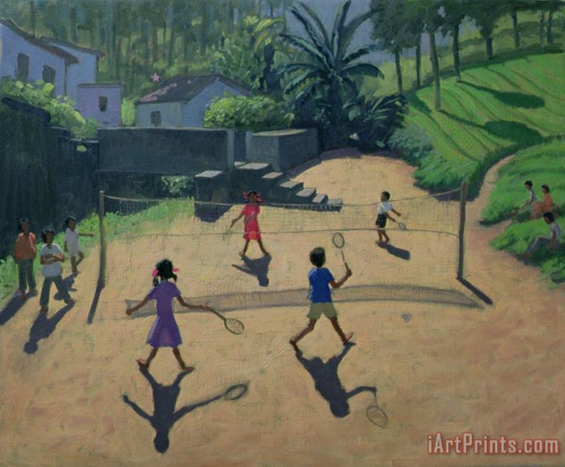 Badminton painting - Andrew Macara Badminton Art Print