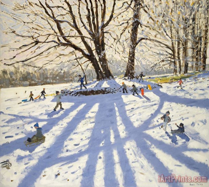 Lomberdale Hall Derbyshire painting - Andrew Macara Lomberdale Hall Derbyshire Art Print