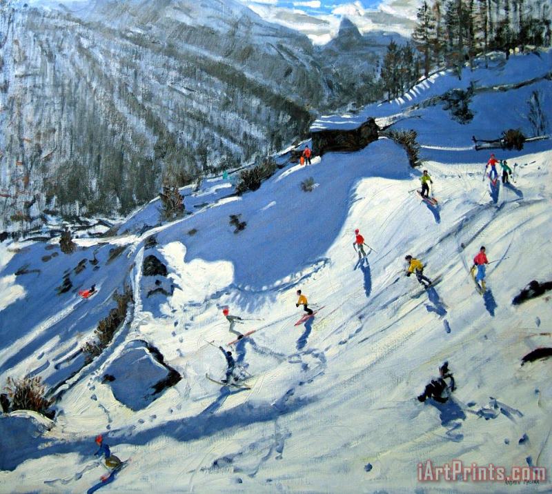 Matterhorn painting - Andrew Macara Matterhorn Art Print