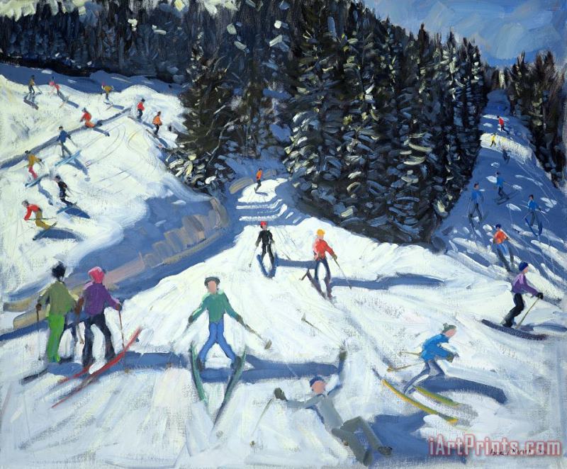 Andrew Macara Mid-morning on the Piste Art Painting