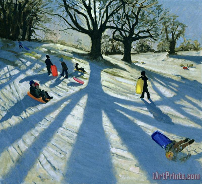 Winter Tree painting - Andrew Macara Winter Tree Art Print