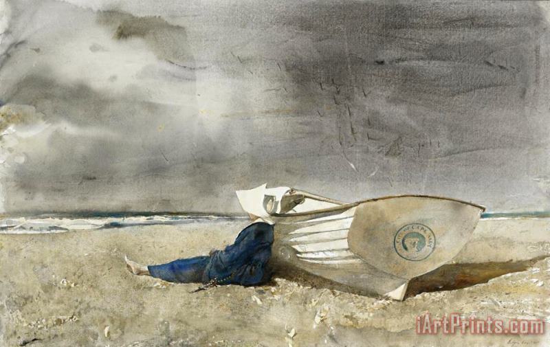 Cape May 1992 painting - andrew wyeth Cape May 1992 Art Print