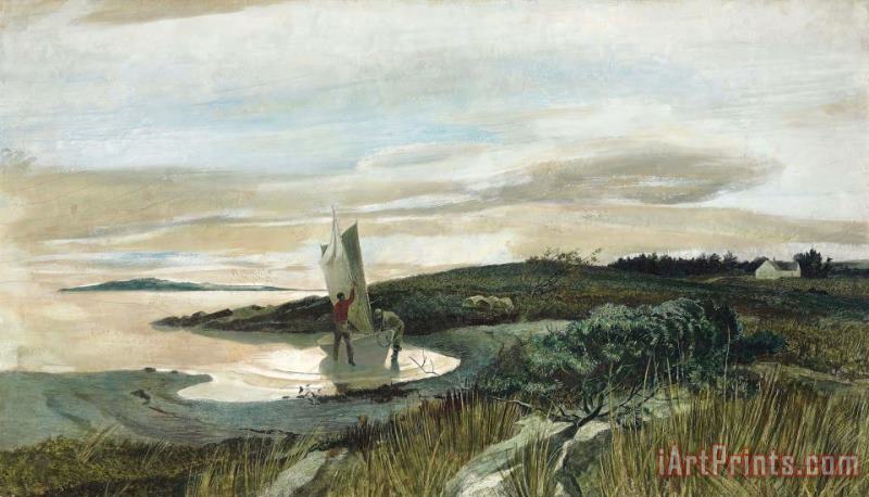 Silver Cove, 1937 painting - andrew wyeth Silver Cove, 1937 Art Print