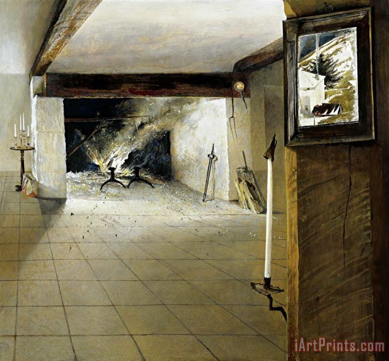 Sparks 2001 painting - andrew wyeth Sparks 2001 Art Print