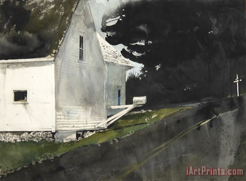 Star Route, 1977 painting - andrew wyeth Star Route, 1977 Art Print
