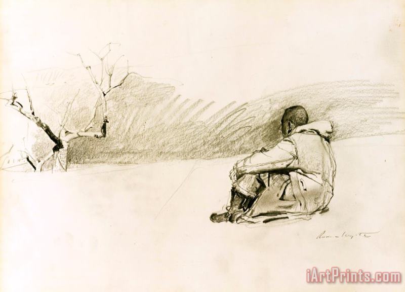 andrew wyeth Study for Army Surplus Art Painting