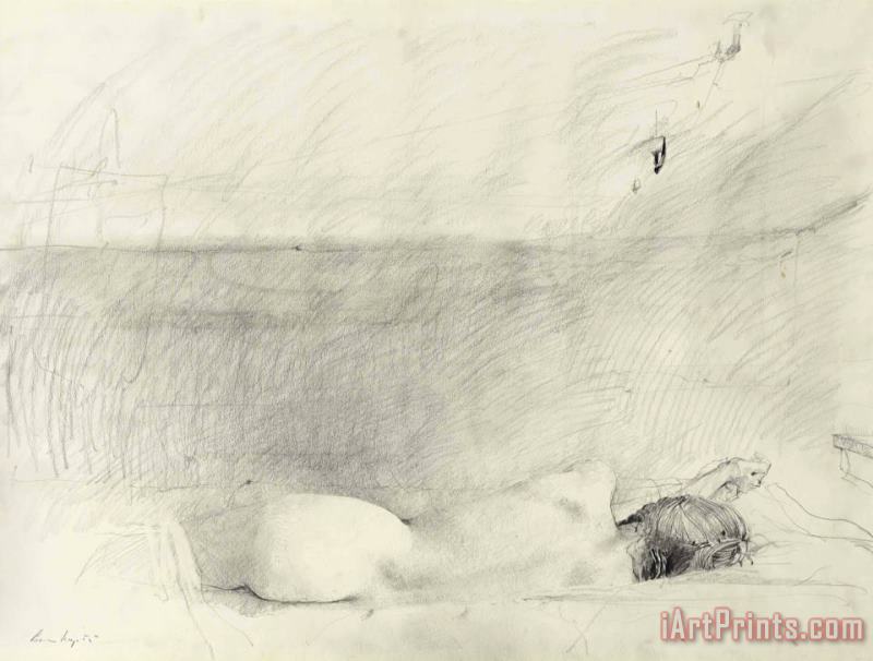 Study for Barracoon, 1976 painting - andrew wyeth Study for Barracoon, 1976 Art Print
