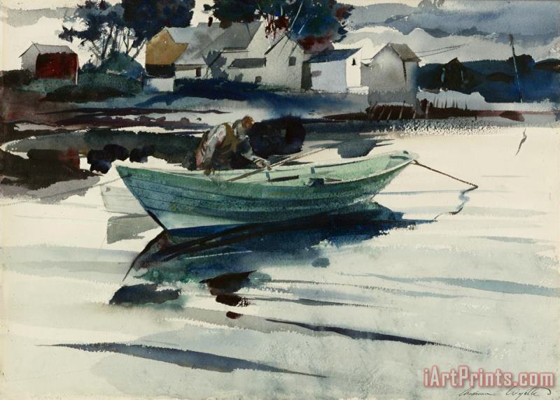 The Green Dory 1940 painting - andrew wyeth The Green Dory 1940 Art Print