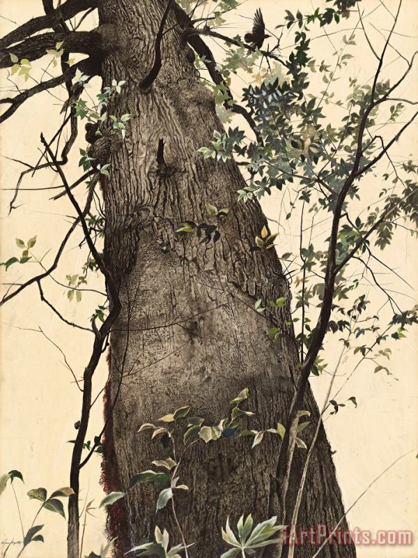 The Oak, 1944 painting - andrew wyeth The Oak, 1944 Art Print