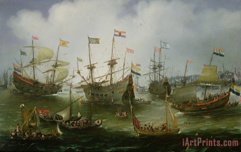 Andries van Eertvelt The Return to Amsterdam of the Second Expedition to the East Indies Art Print