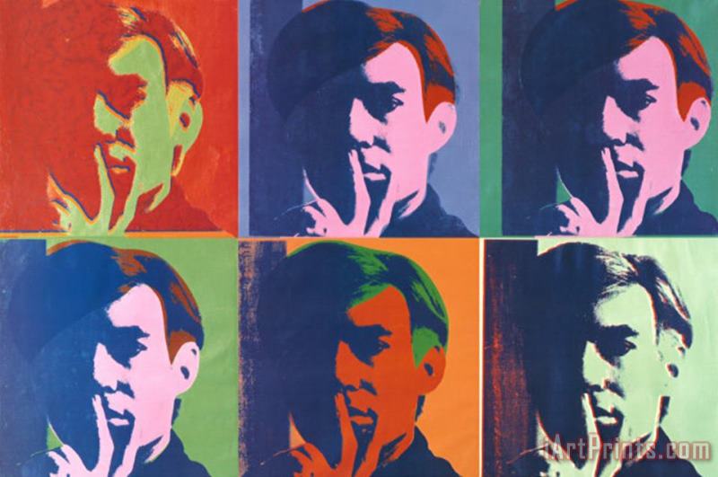 A Set of Six Self Portraits 1967 painting - Andy Warhol A Set of Six Self Portraits 1967 Art Print